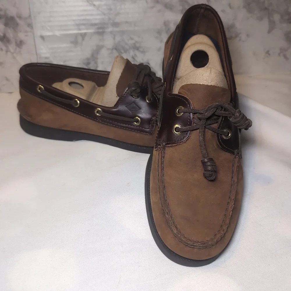 Sperry Top-Sider 0195412 Casual Boat Shoe Men Size 10.5 Brown Non Marking